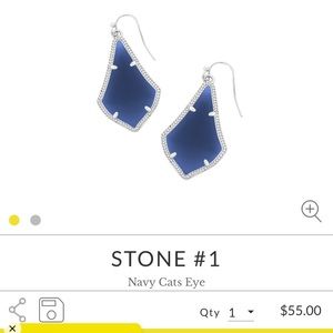 Kendra Scott Navy Drop Earrings